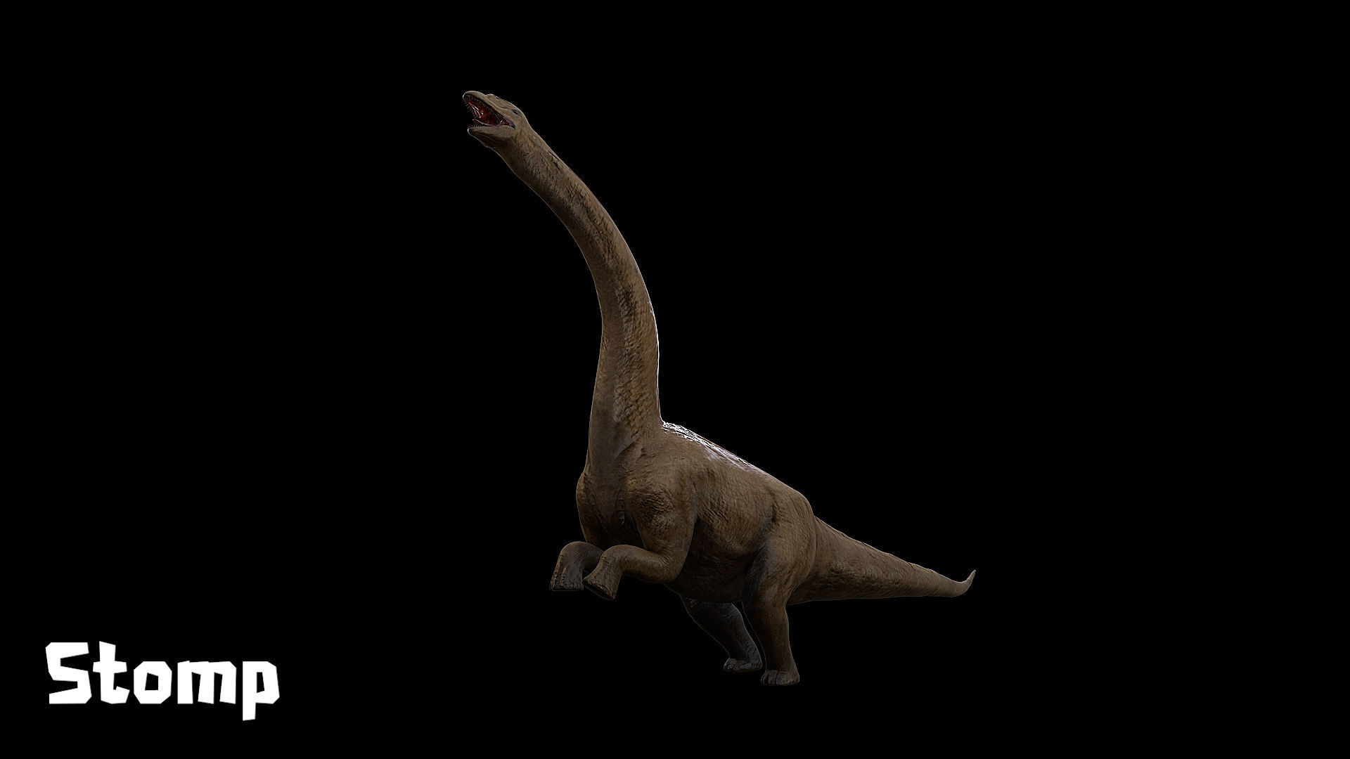 Sauropoda - Long Neck Dinosaur Low-poly 3D model_18