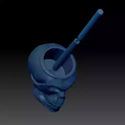 Skull Toilet Paper Holder - STL 3D Print Model High-Polygon 3D print model