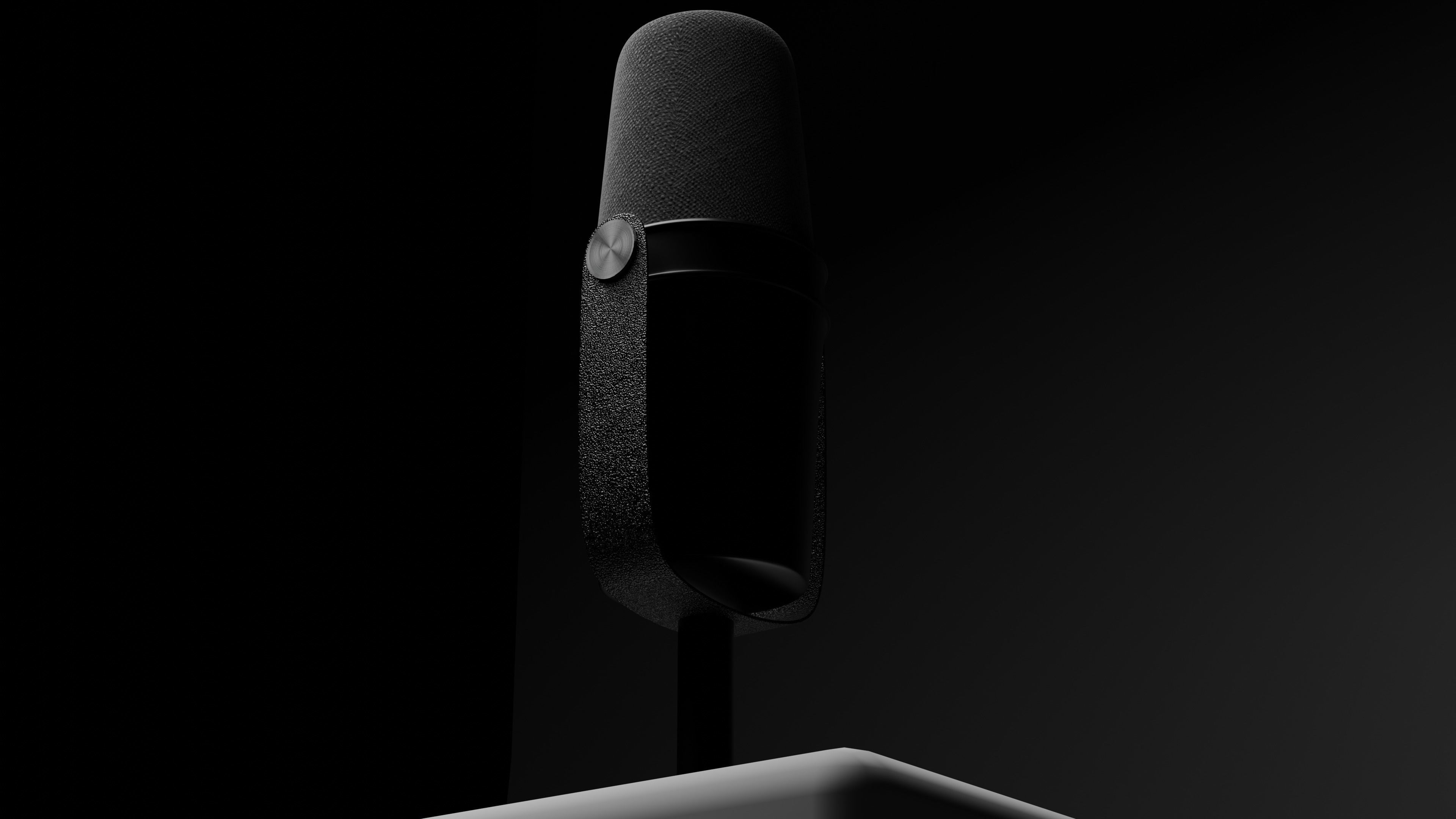 High-Quality Black Microphone 3D Model - Blender 3D model_2