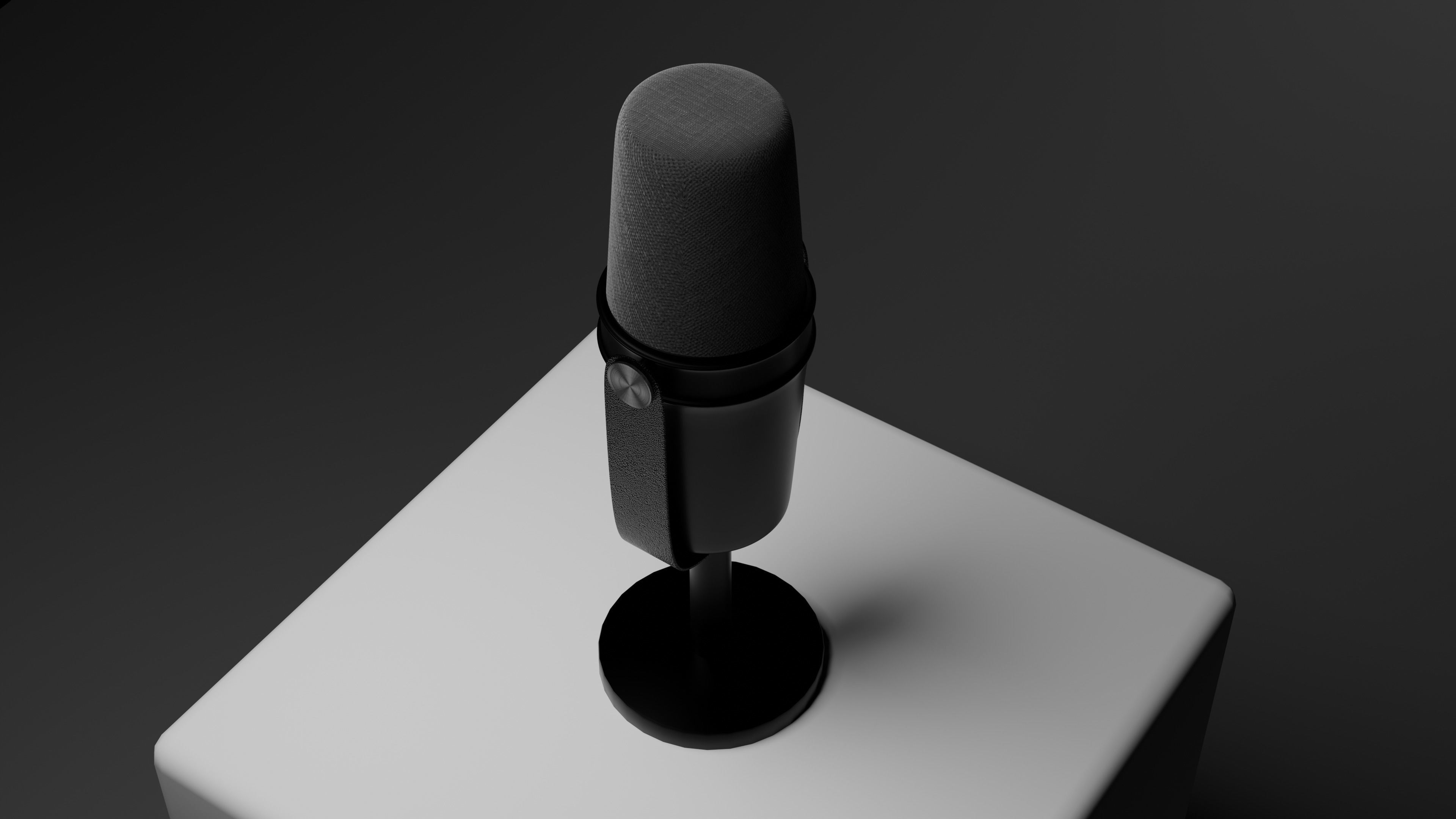 High-Quality Black Microphone 3D Model - Blender 3D model_3