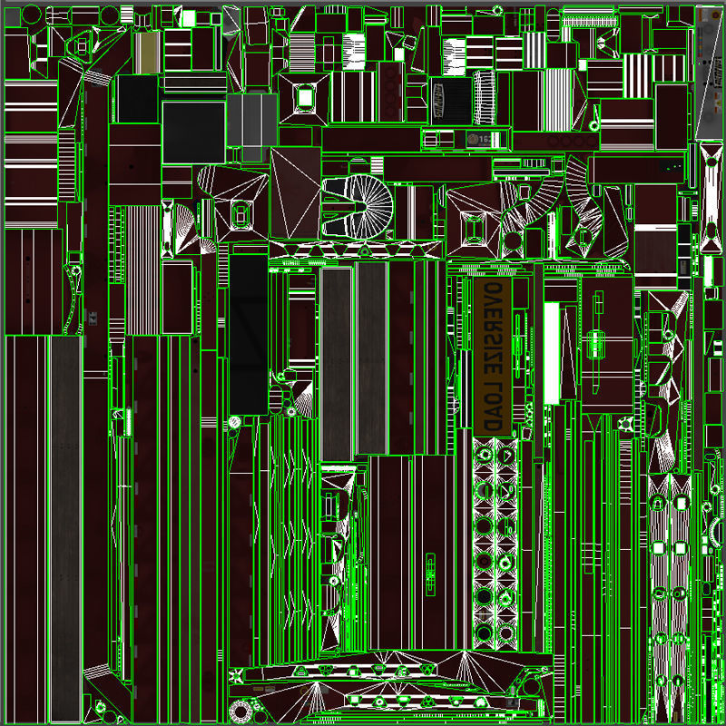 Lowboy trailer Low-poly 3D model_54