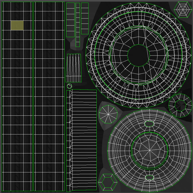 Lowboy trailer Low-poly 3D model_55