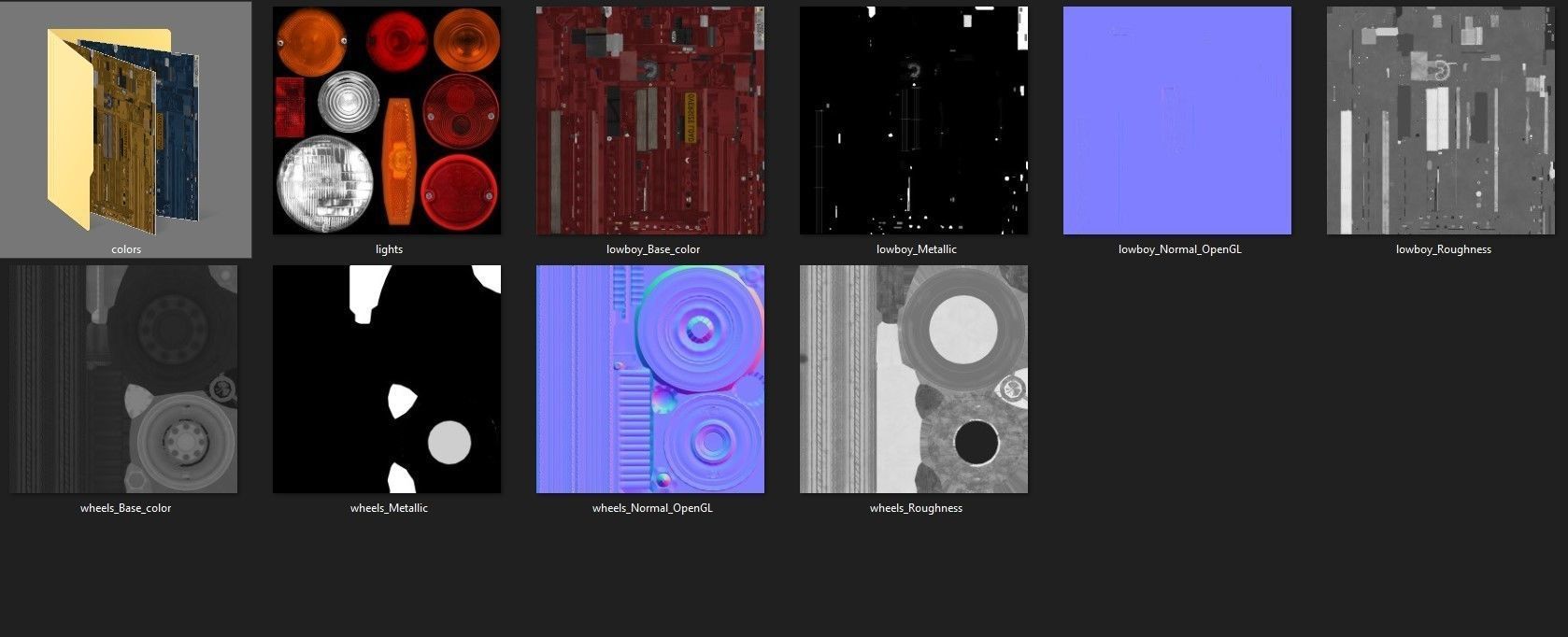 Lowboy trailer Low-poly 3D model_51