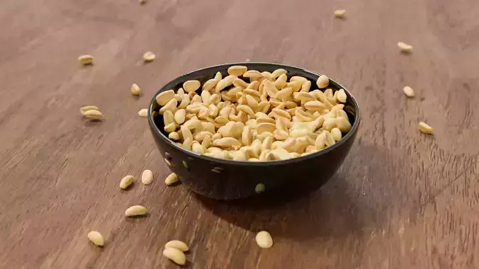 Peanut 3D model Low-poly 3D model