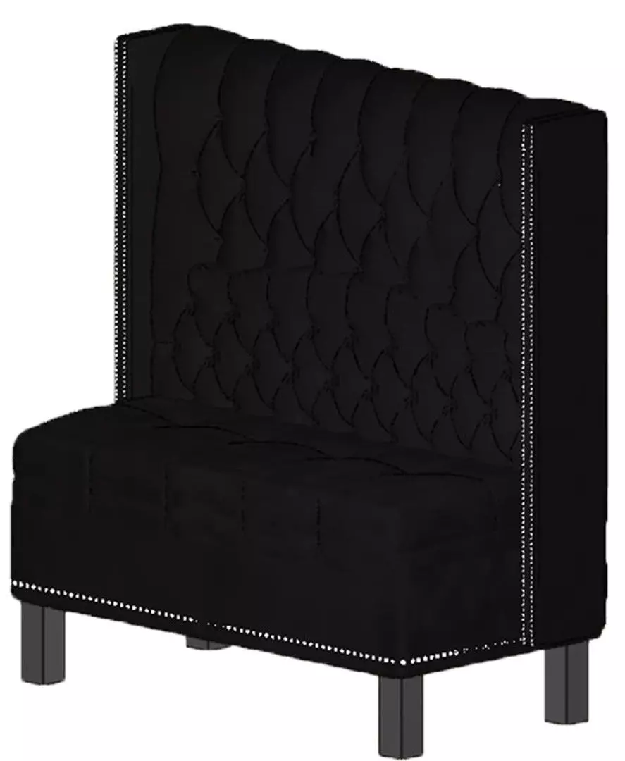 Sofa black classical Free 3D model
