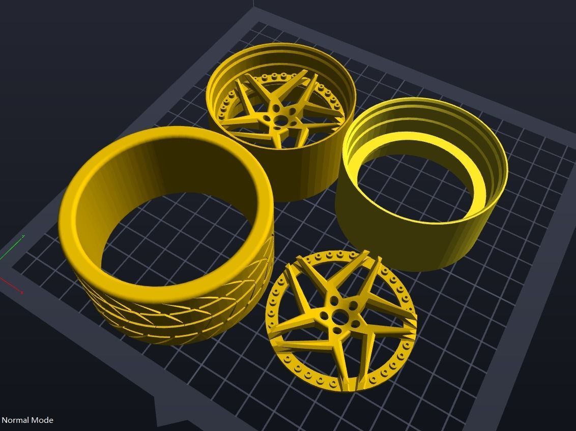 HX-01 Wheels  3D print model_3