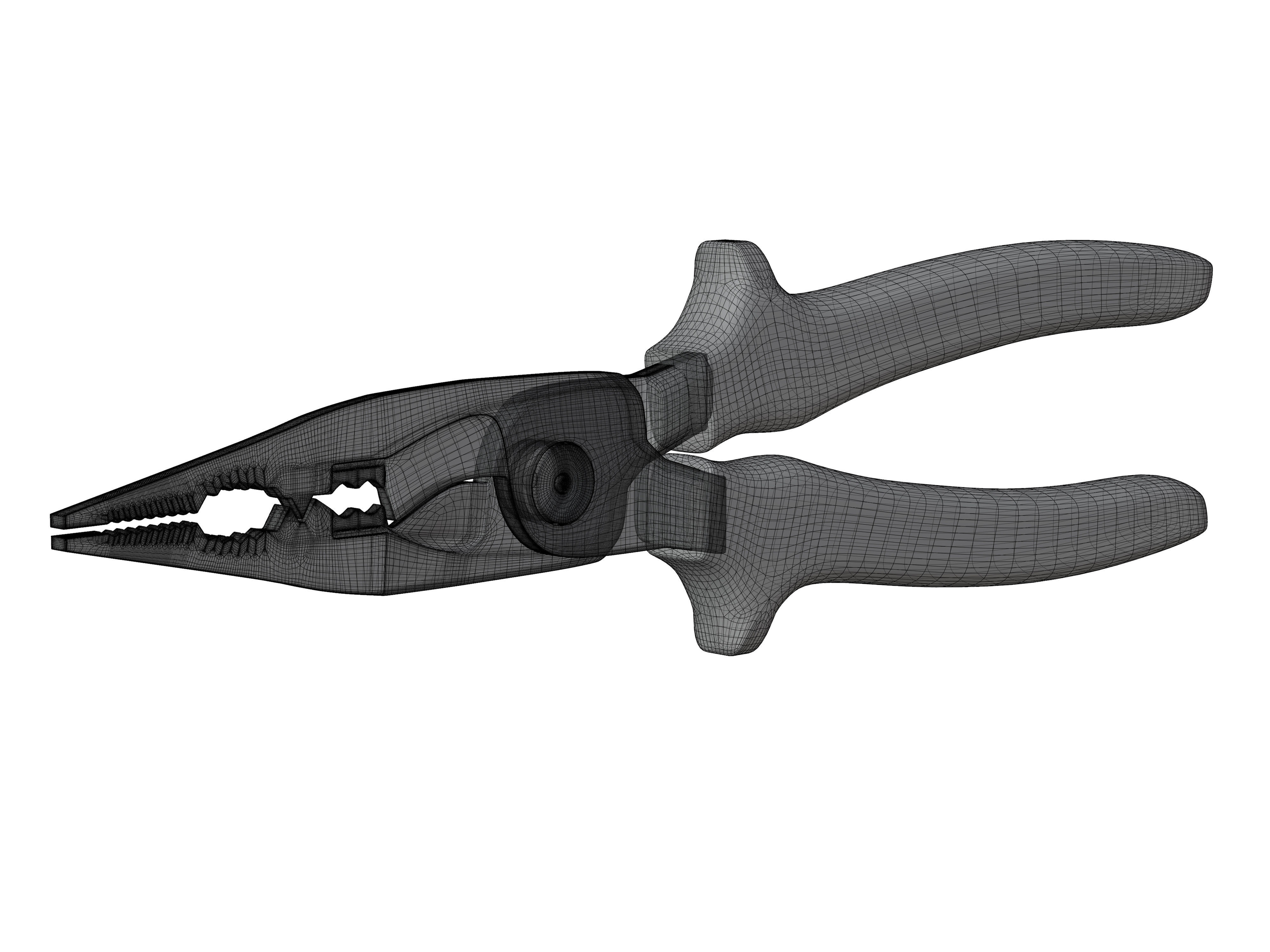 Long Nose Plier Low-poly 3D model_9