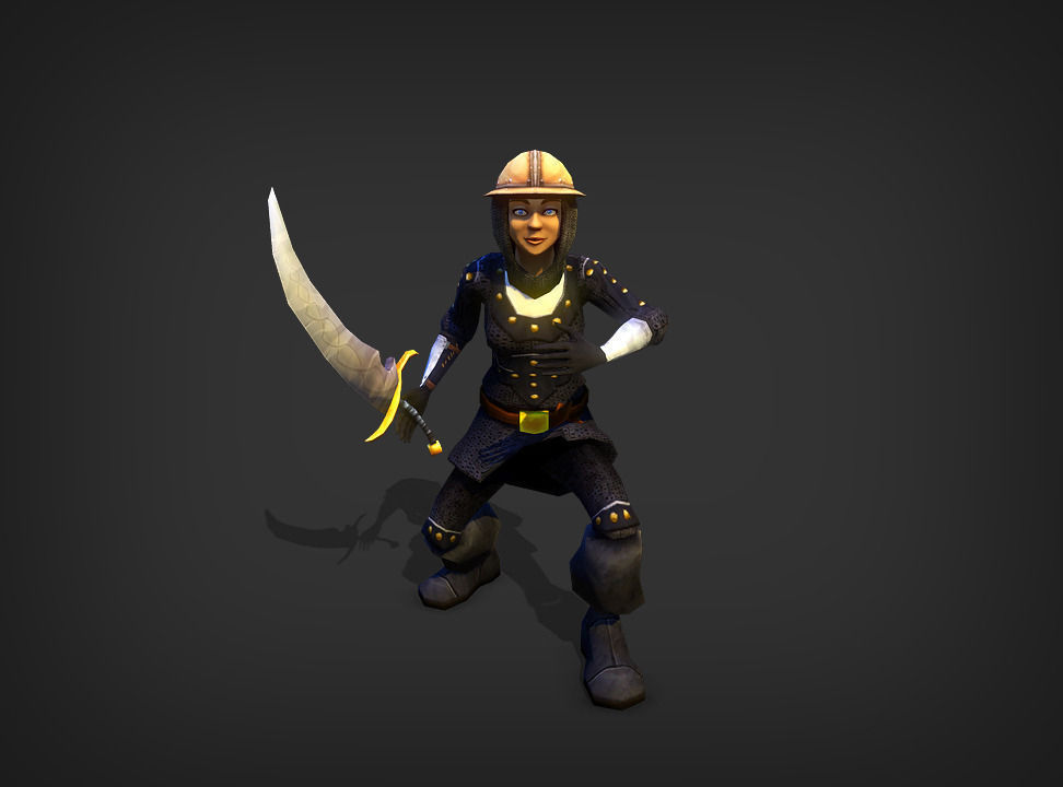 Hero Fantasy Models Low-poly 3D model_2