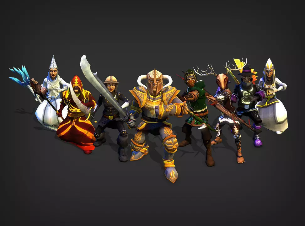 Hero Fantasy Models Low-poly 3D model_0