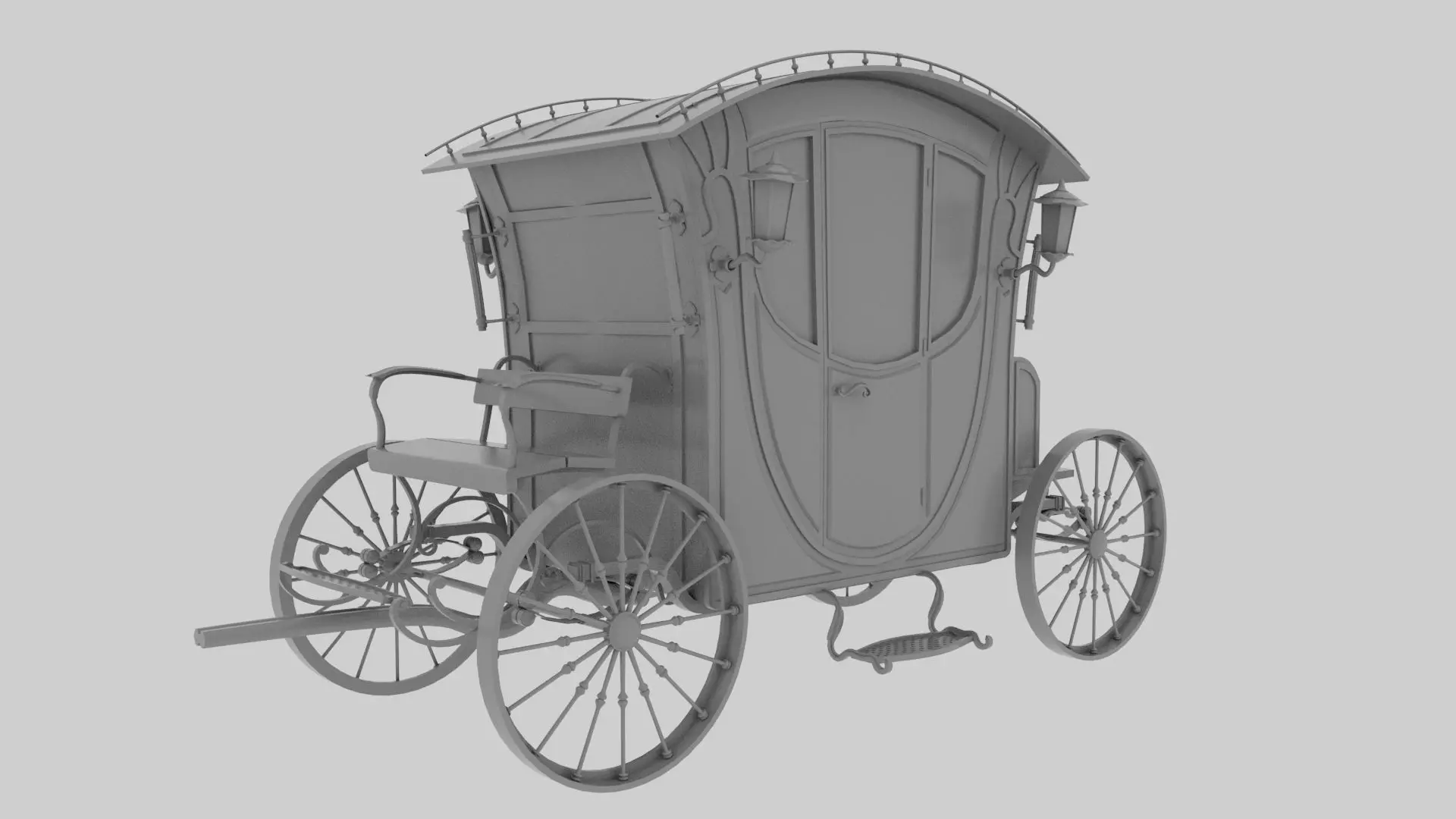 Carriage - voiture 3D model_0