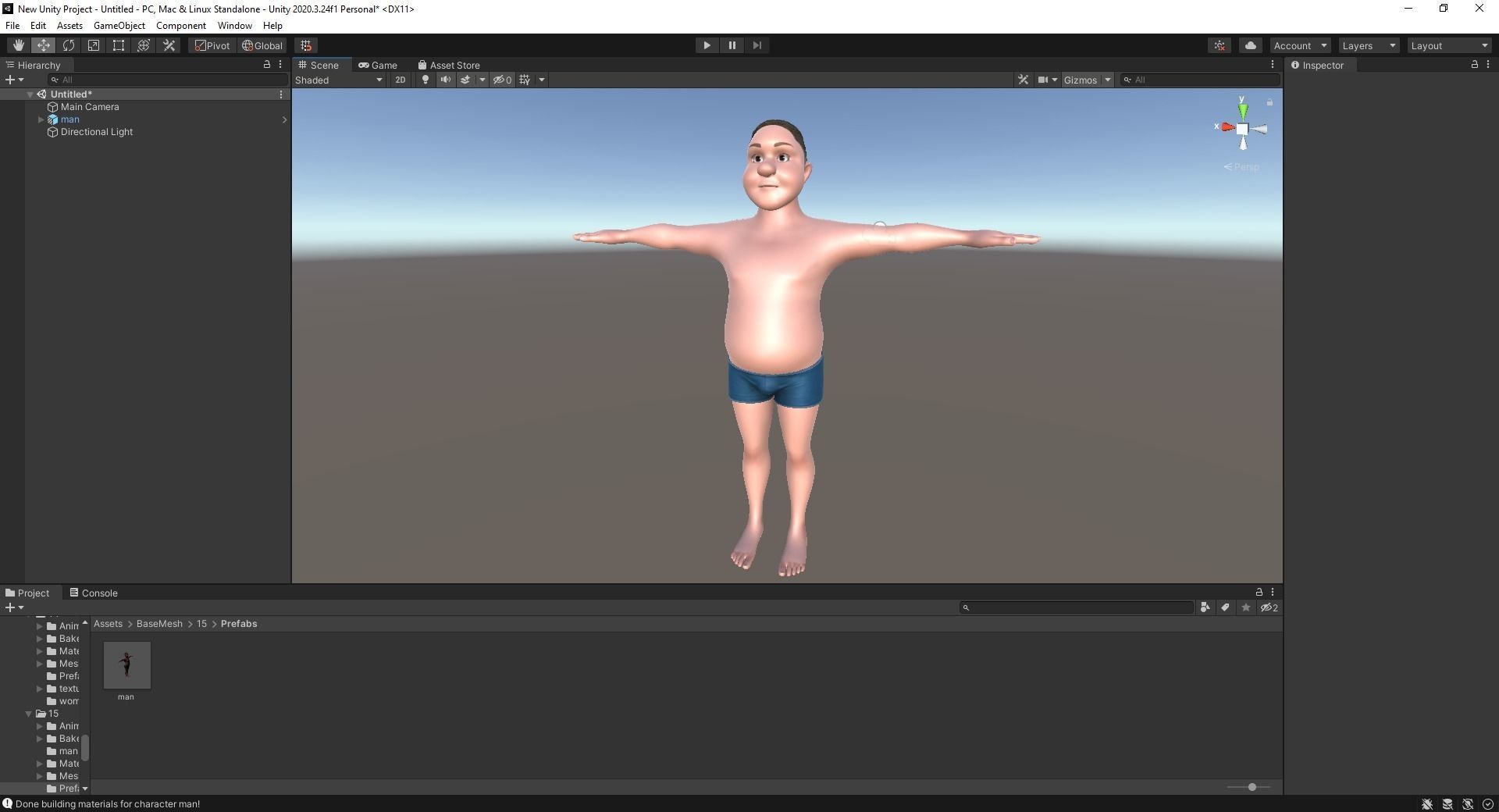 Man Model Fat boy stylized Male cartoon Low-poly 3D model_29