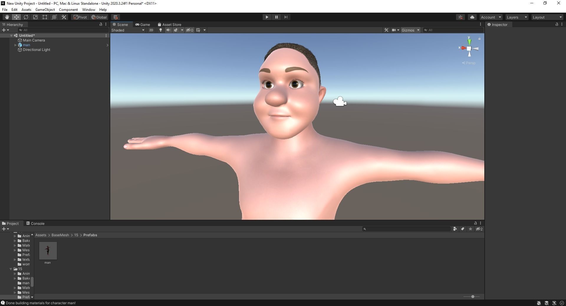 Man Model Fat boy stylized Male cartoon Low-poly 3D model_30