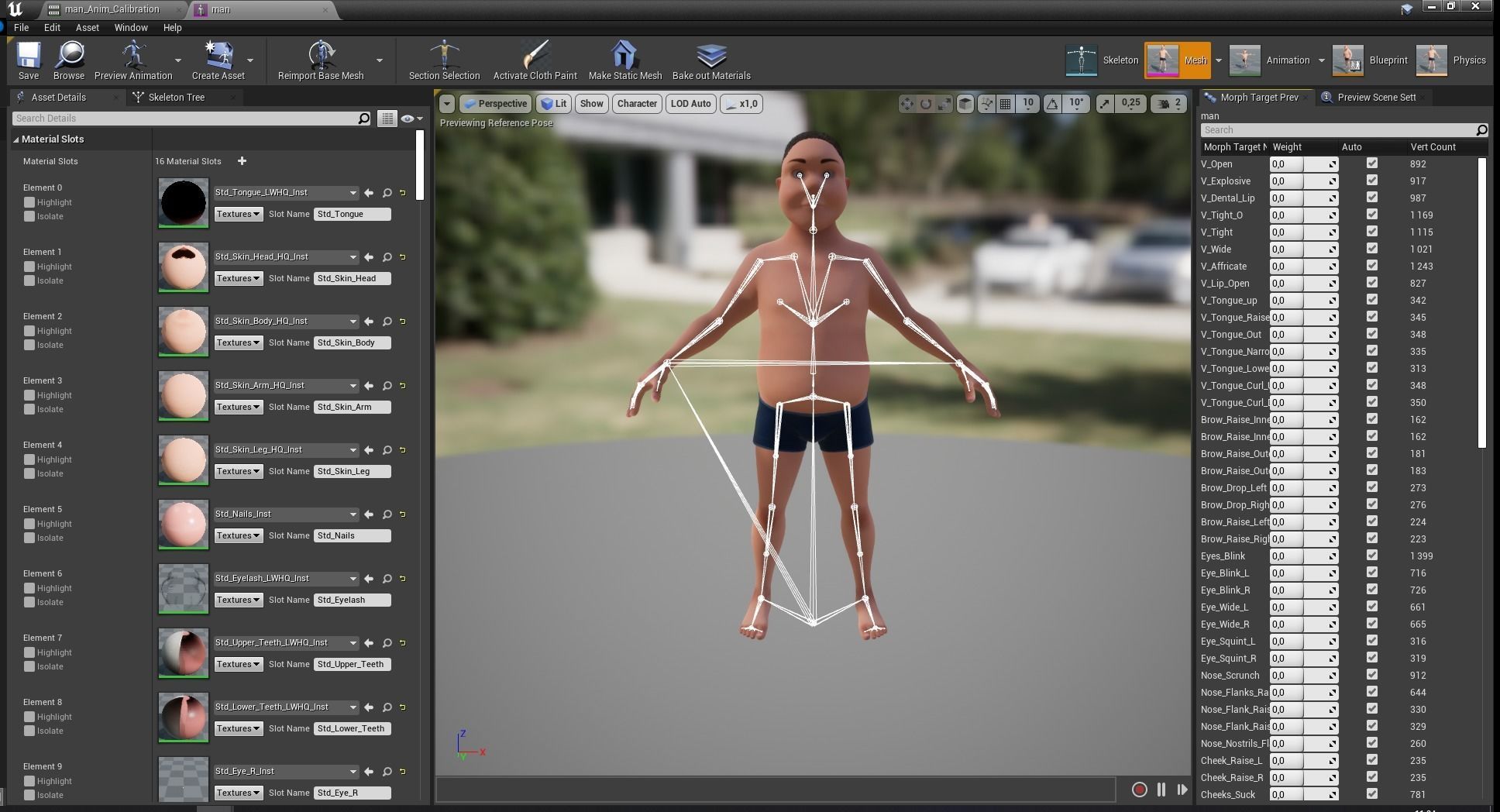 Man Model Fat boy stylized Male cartoon Low-poly 3D model_27