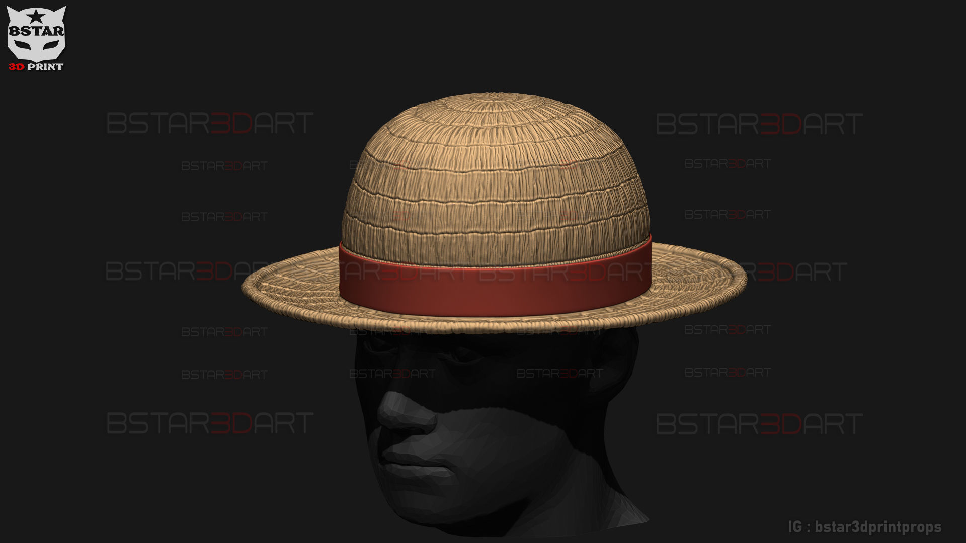One Piece LA - Luffy Hat High Quality  3D print model_1