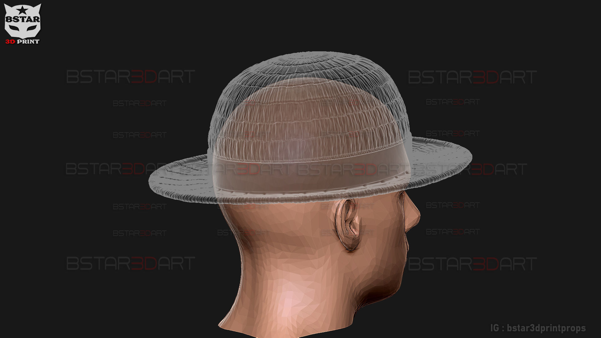 One Piece LA - Luffy Hat High Quality  3D print model_10