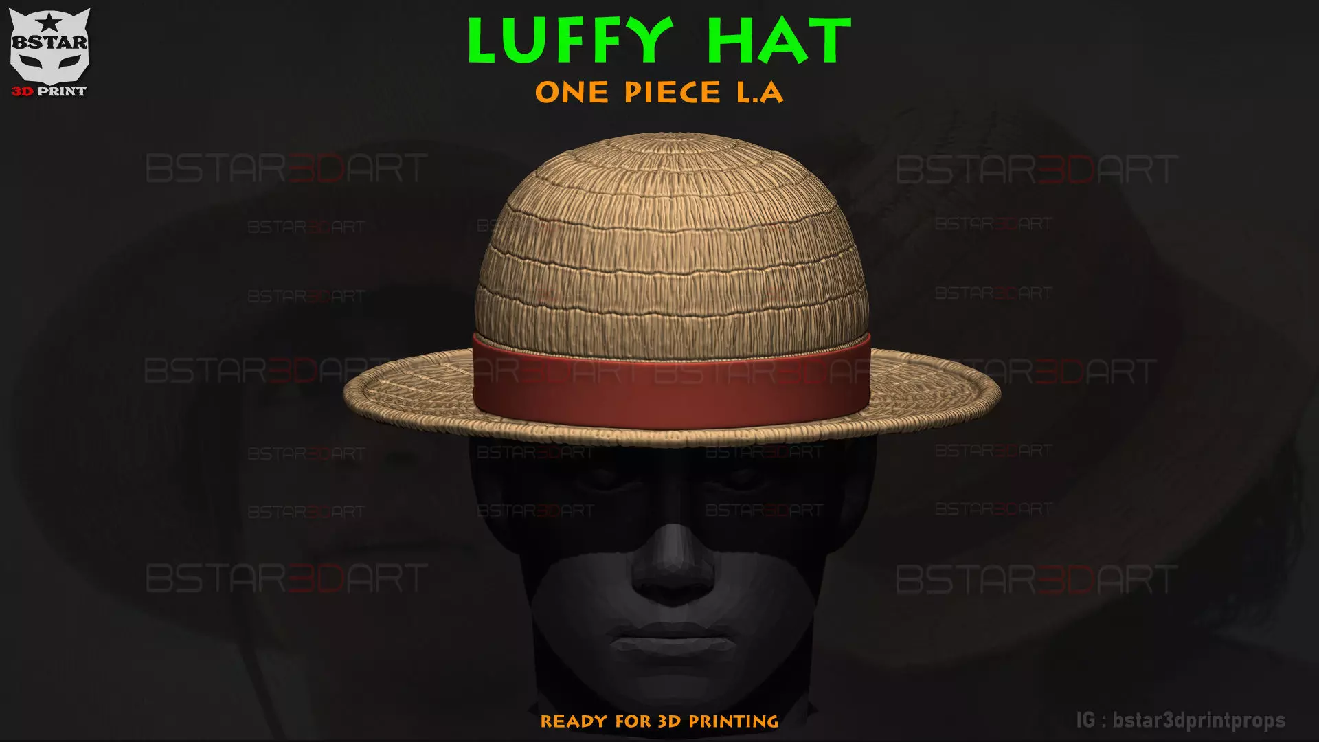 One Piece LA - Luffy Hat High Quality  3D print model_0