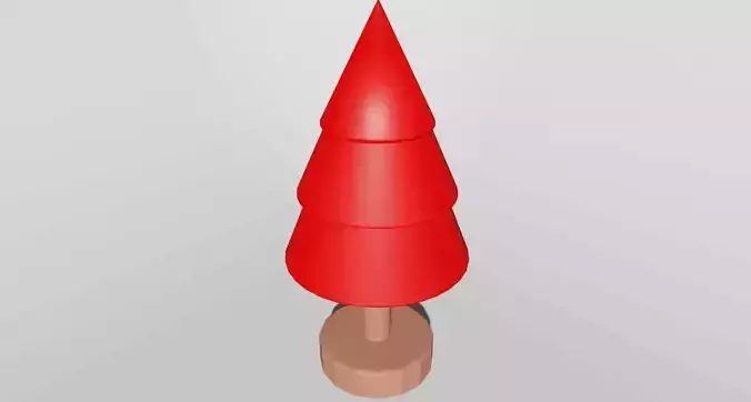 Christmas Tree Figurine Low poly