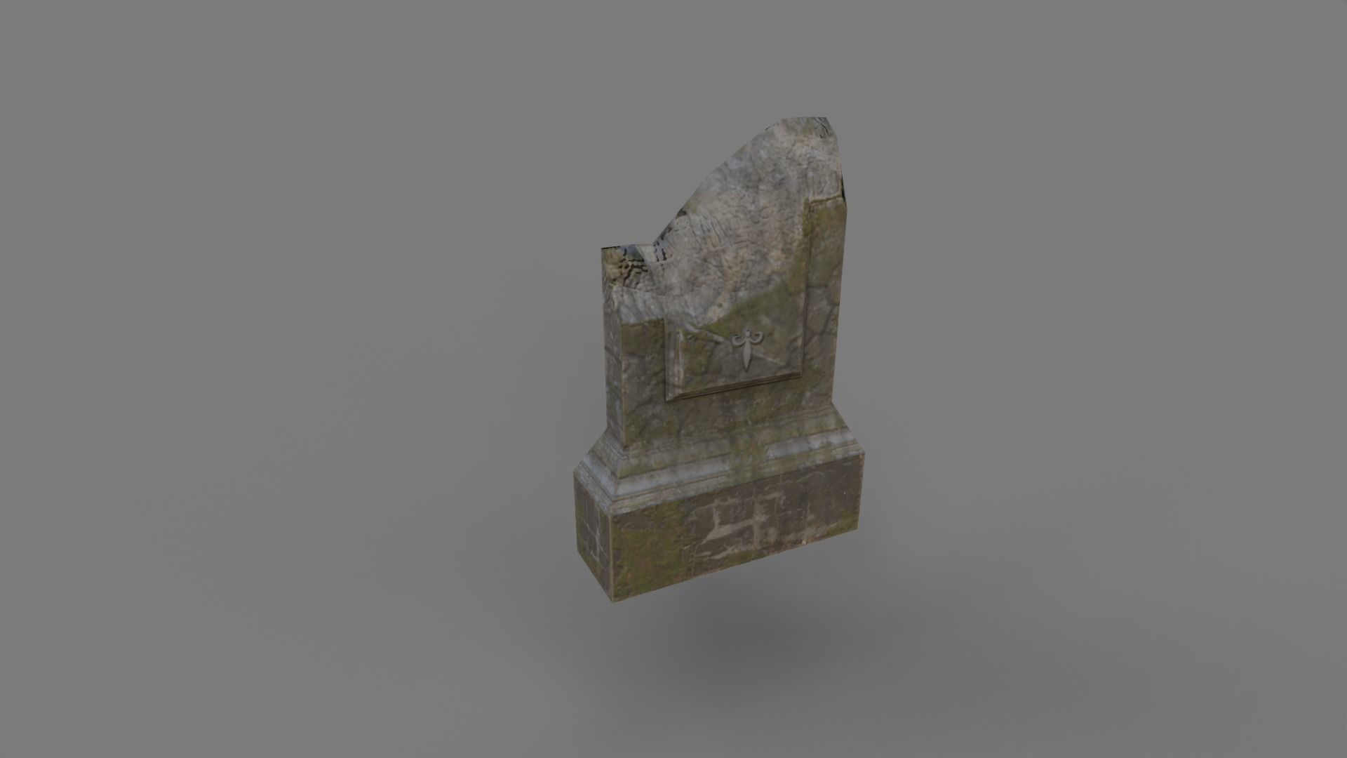 Cemetery gravestone set 3 Low-poly 3D model_17