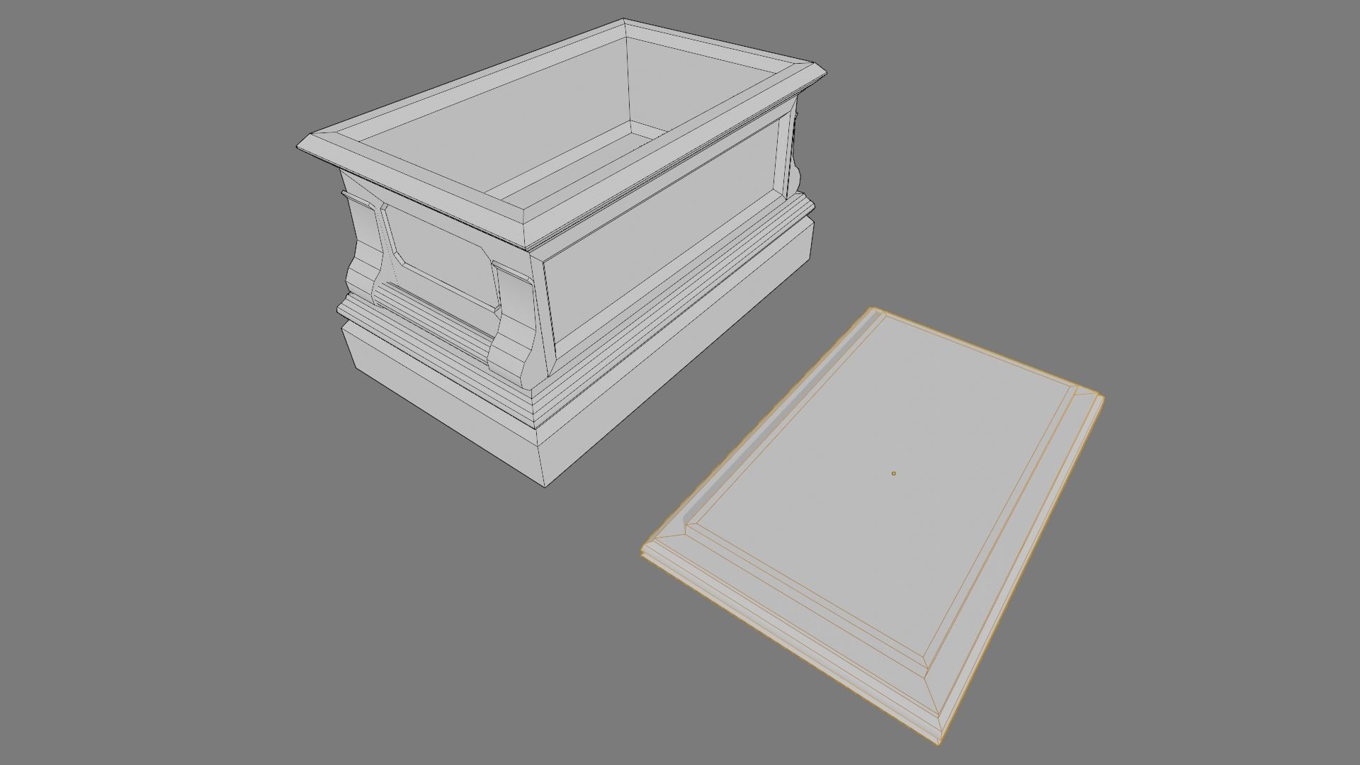Cemetery gravestone set 3 Low-poly 3D model_30