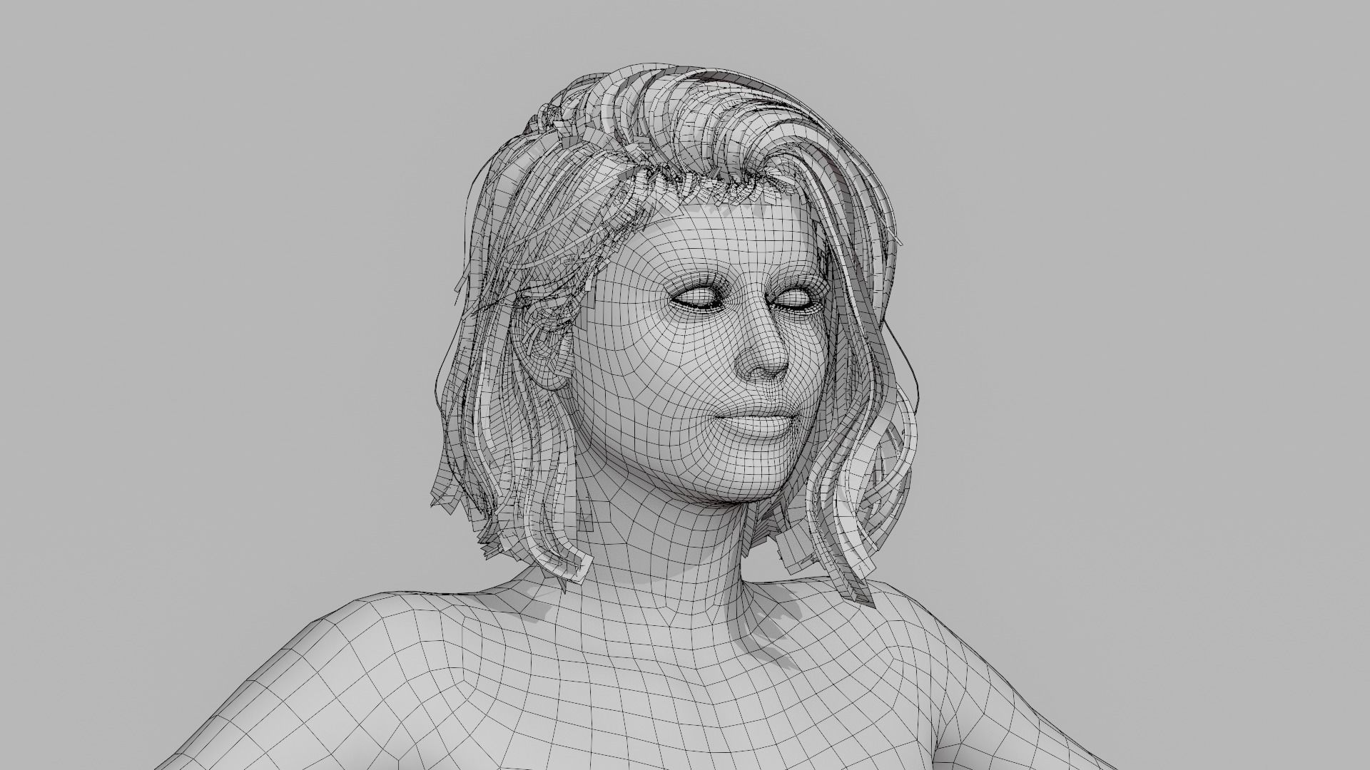 Realistic Female - Maya 3D model_15