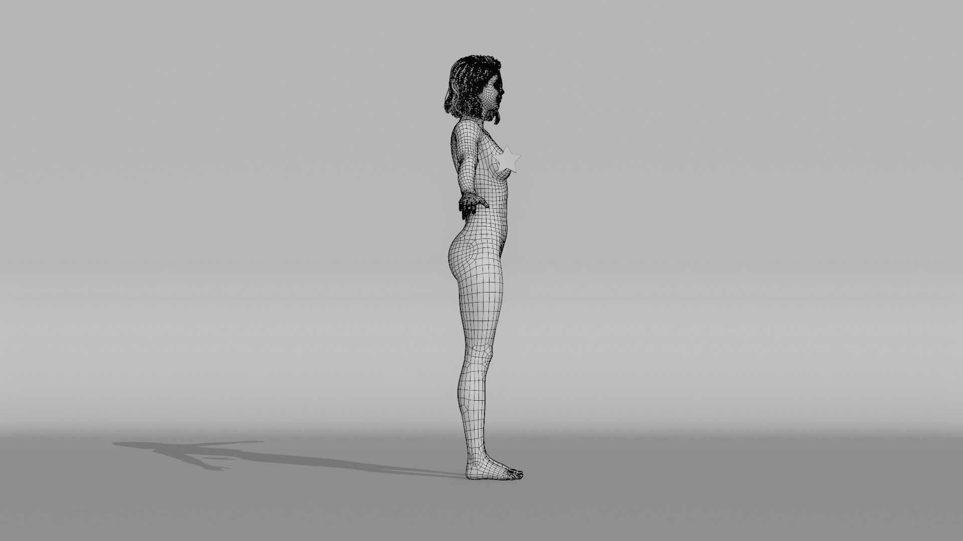 Realistic Female - Maya 3D model_17