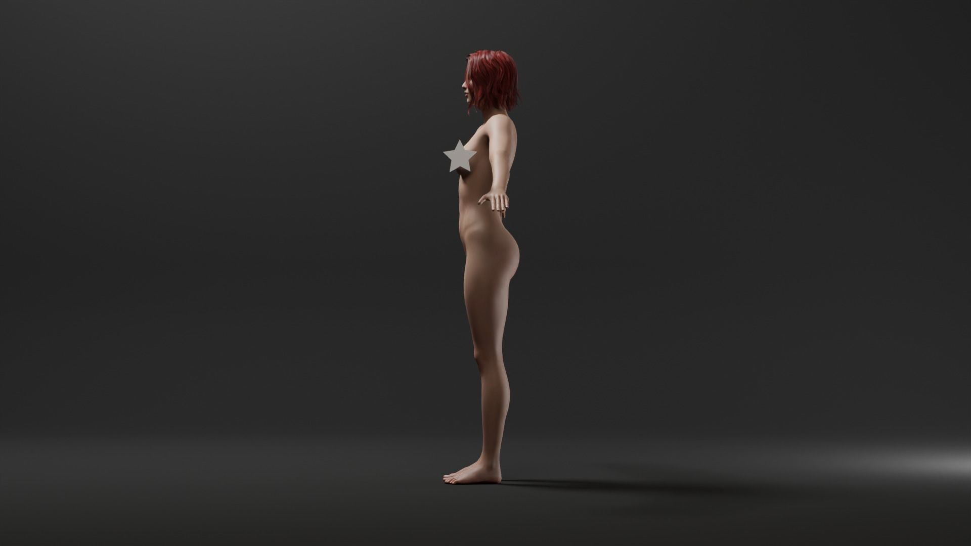 Realistic Female - Maya 3D model_4