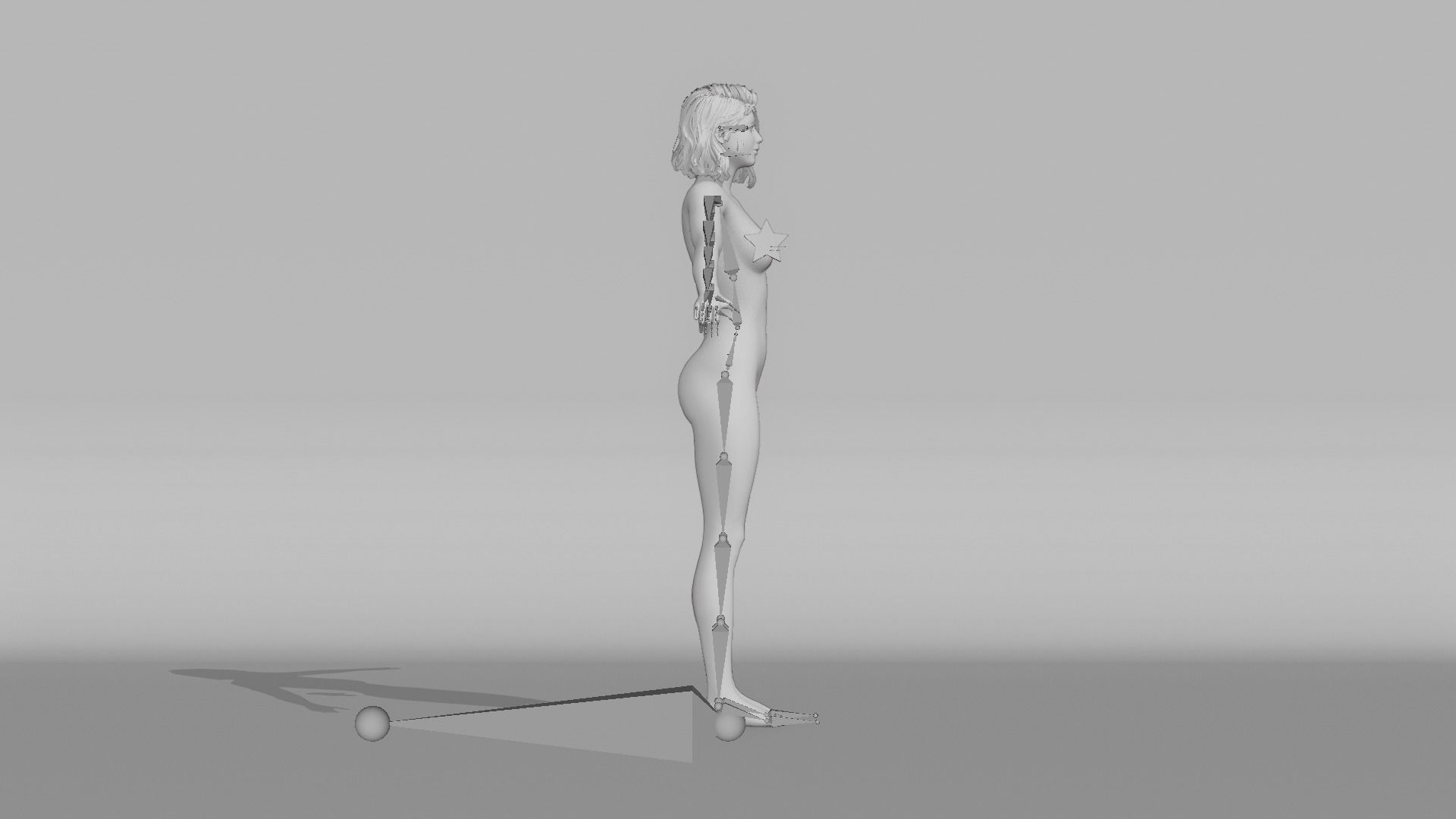 Realistic Female - Maya 3D model_12