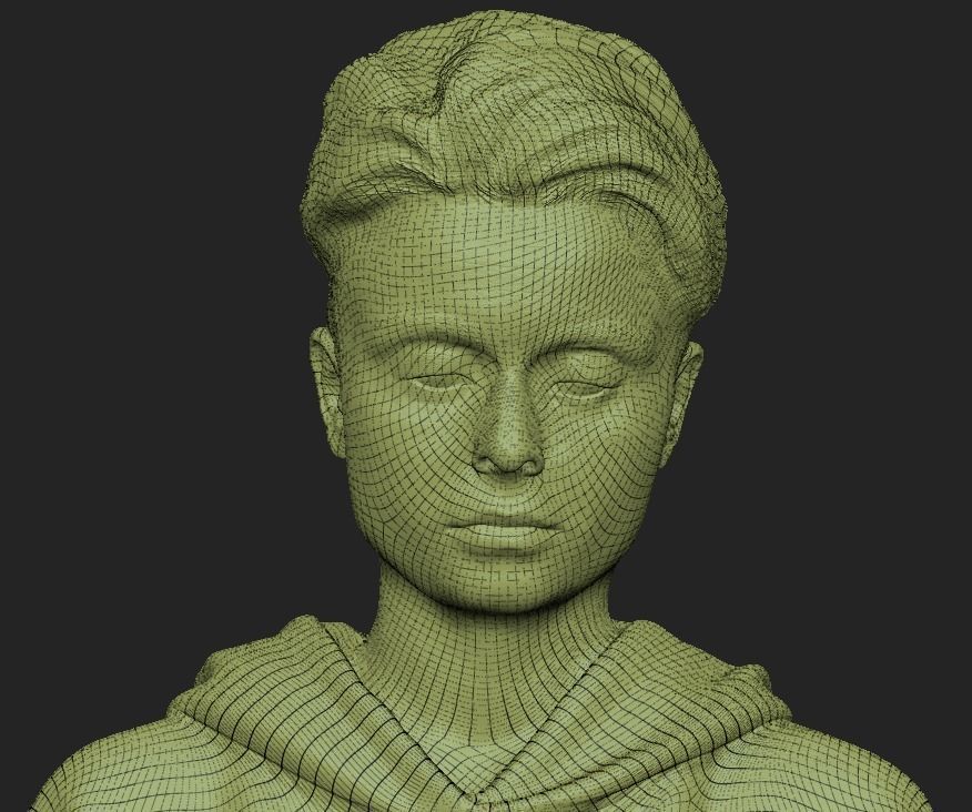 Beautiful woman using mobile phone 403 Low-poly 3D model_8