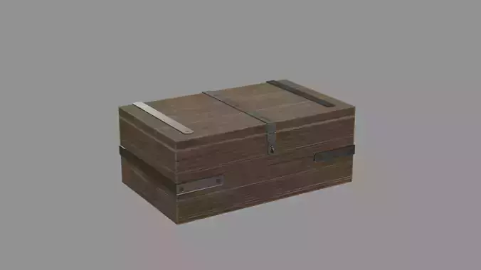 Wooden Chest 01 Low-poly 3D model