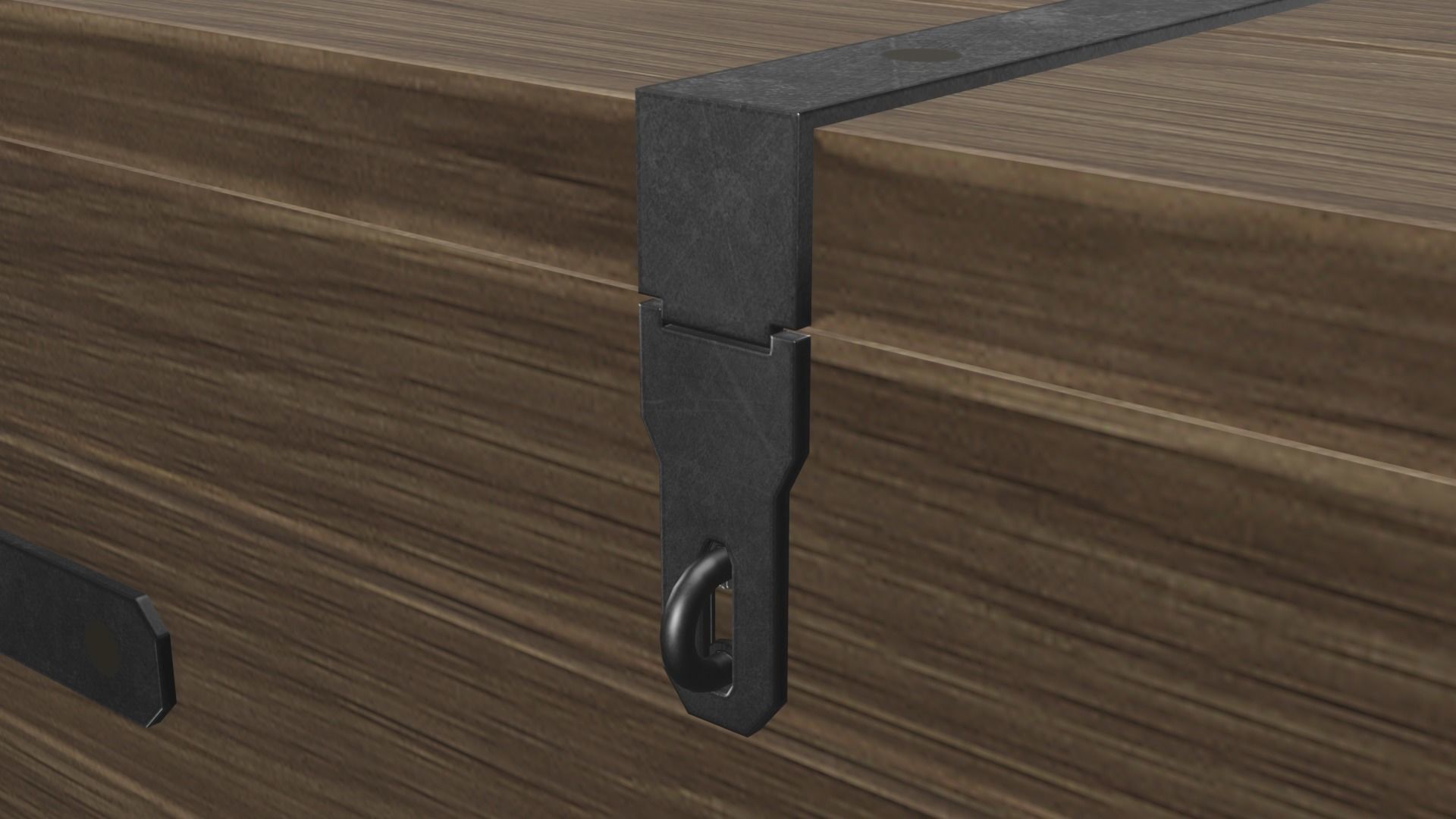 Wooden Chest 01 Low-poly 3D model_3