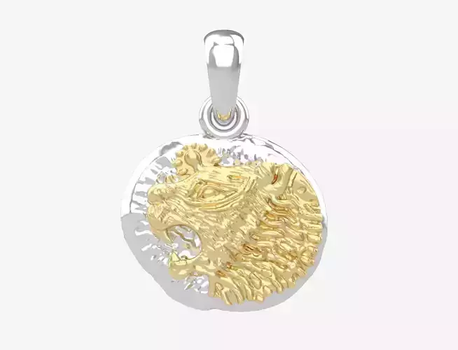 Medallion Coin Pendant Lion