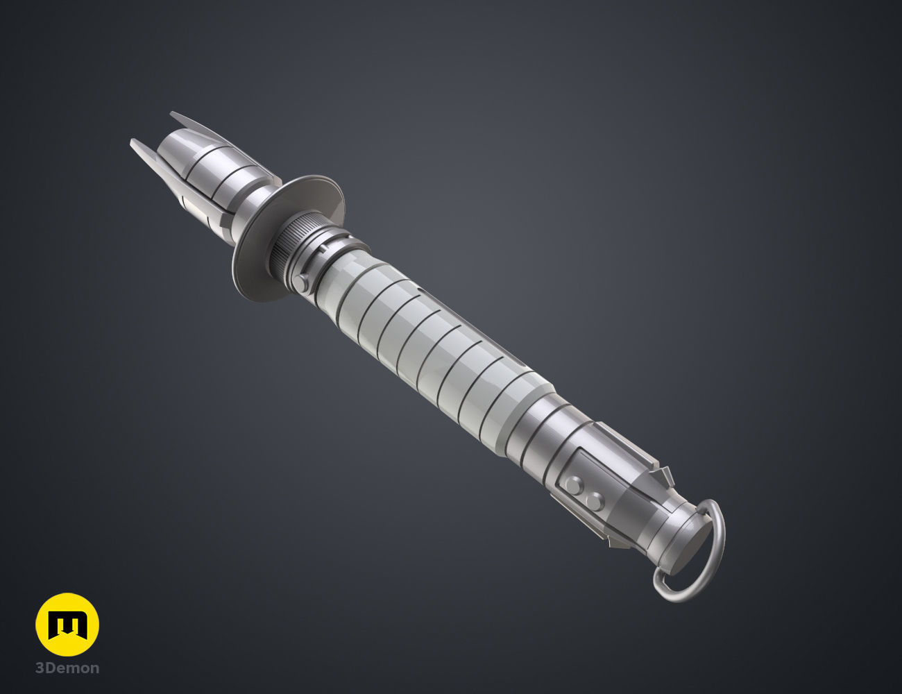 Shin Hati Lightsaber cosplay prop from Star Wars Ahsoka 3D print model_5