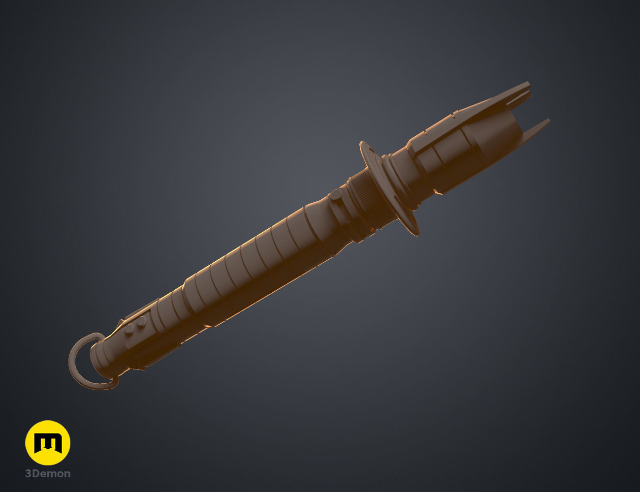 Shin Hati Lightsaber cosplay prop from Star Wars Ahsoka 3D print model_11