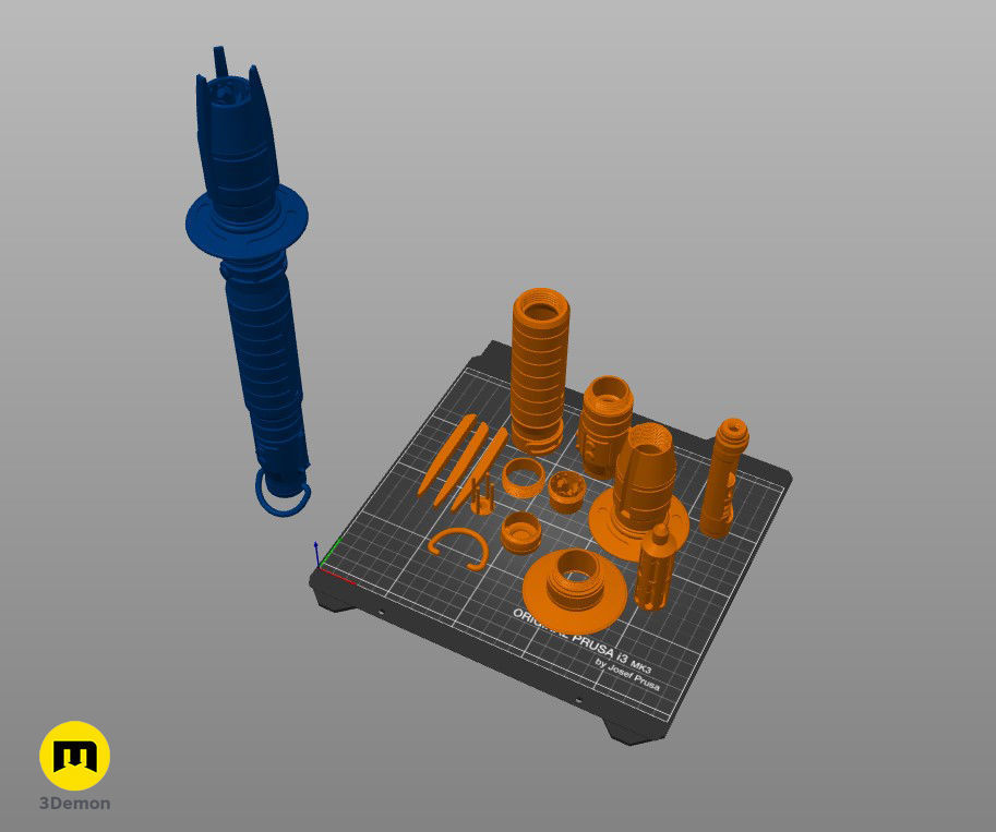 Shin Hati Lightsaber cosplay prop from Star Wars Ahsoka 3D print model_9