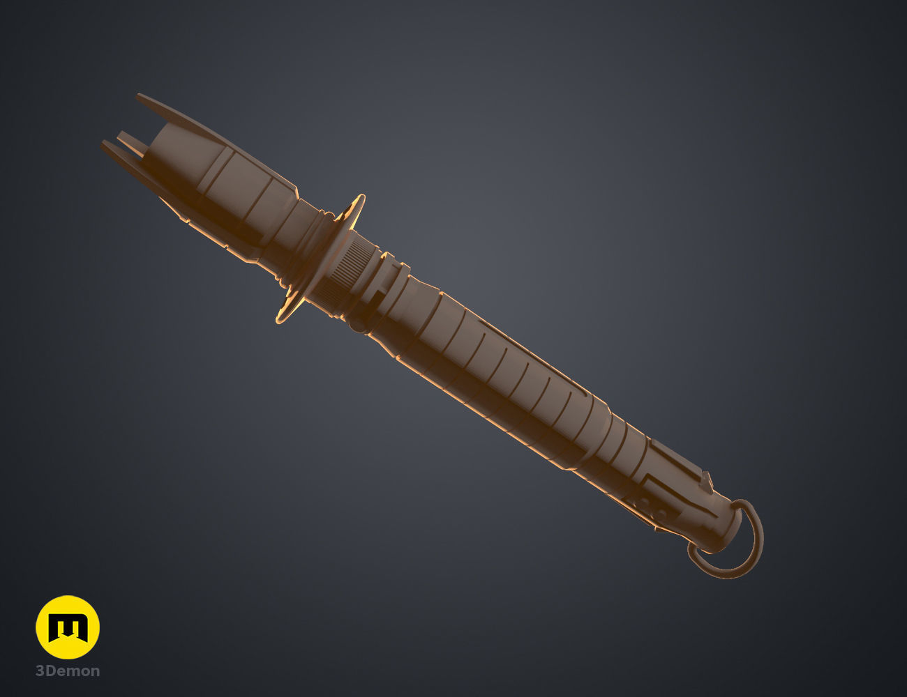 Shin Hati Lightsaber cosplay prop from Star Wars Ahsoka 3D print model_10