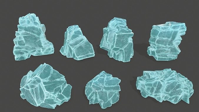 ice rocks   Low-poly 3D model