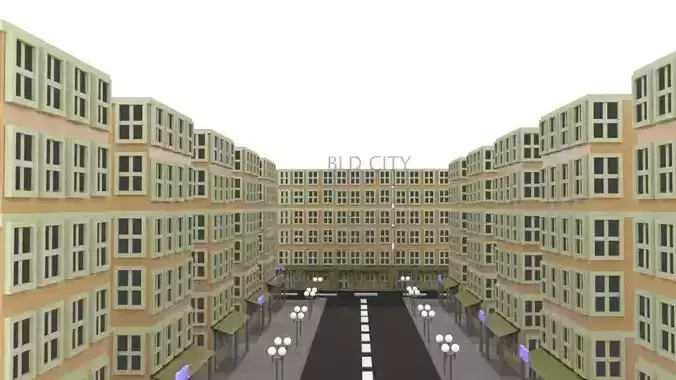 open street Low-poly 3D model