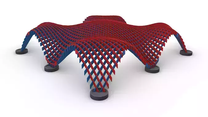 Waffle Structure Parametric Pavilion