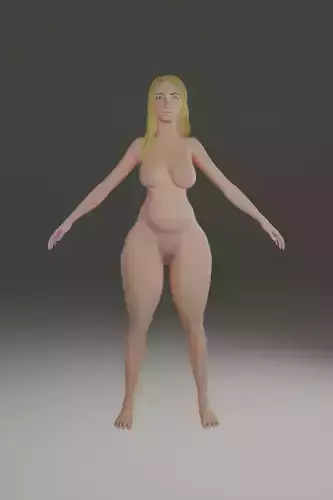 Pregnant Female Base Mallory Low-poly 3D model Pregnant Female Base Mallory Low-poly 3D model