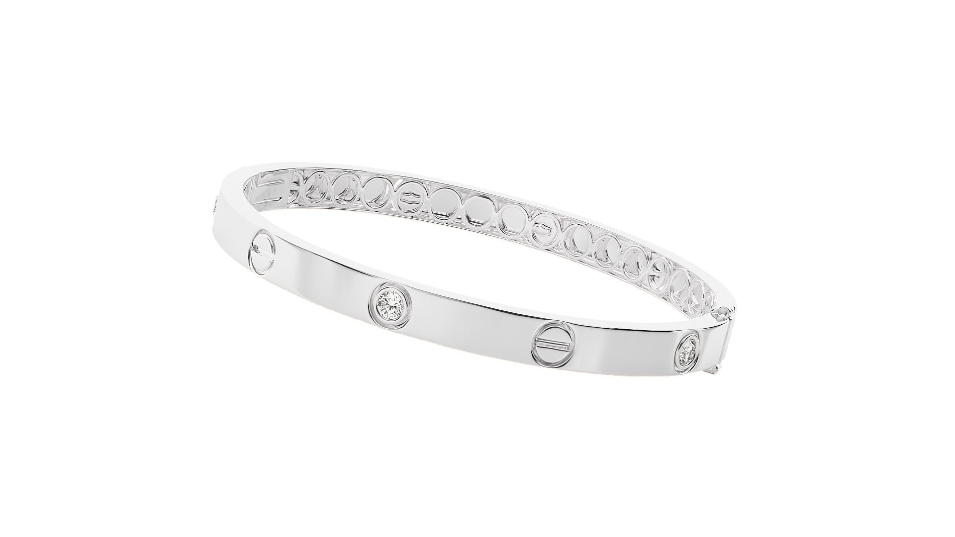 Diamond Bracelet 3D print model  3D print model_5