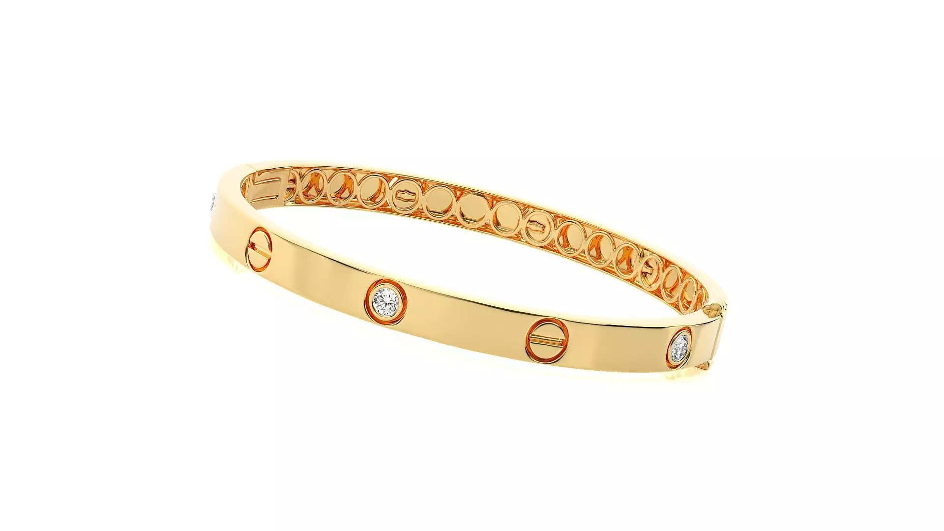 Diamond Bracelet 3D print model  3D print model_0