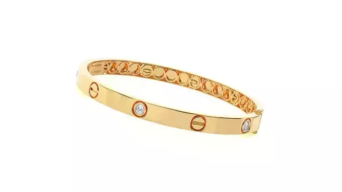 Diamond Bracelet 3D print model 