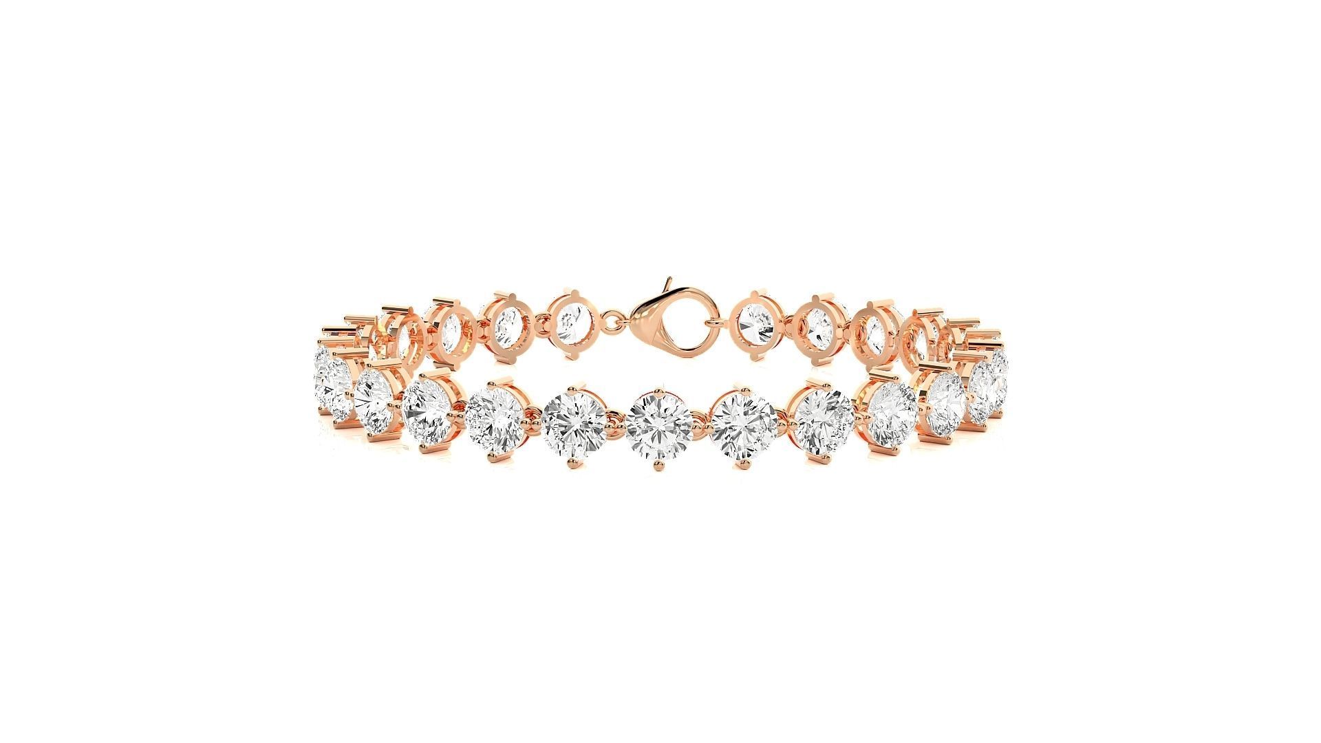 Diamond Bracelet 3D print model   3D print model_3