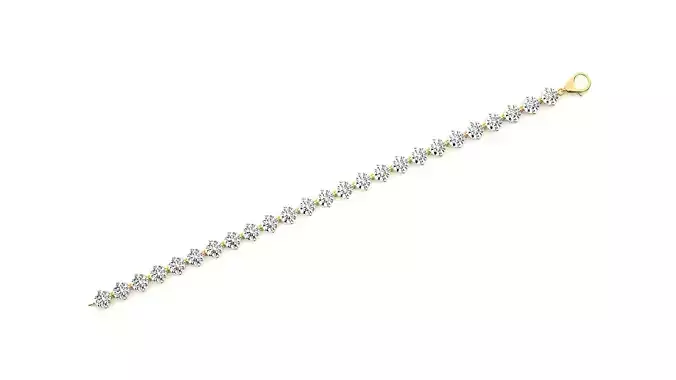 Diamond Bracelet 3D print model  