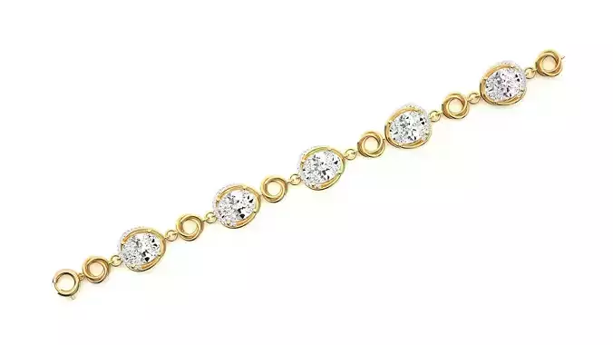 Diamond Bracelet 3D print model  