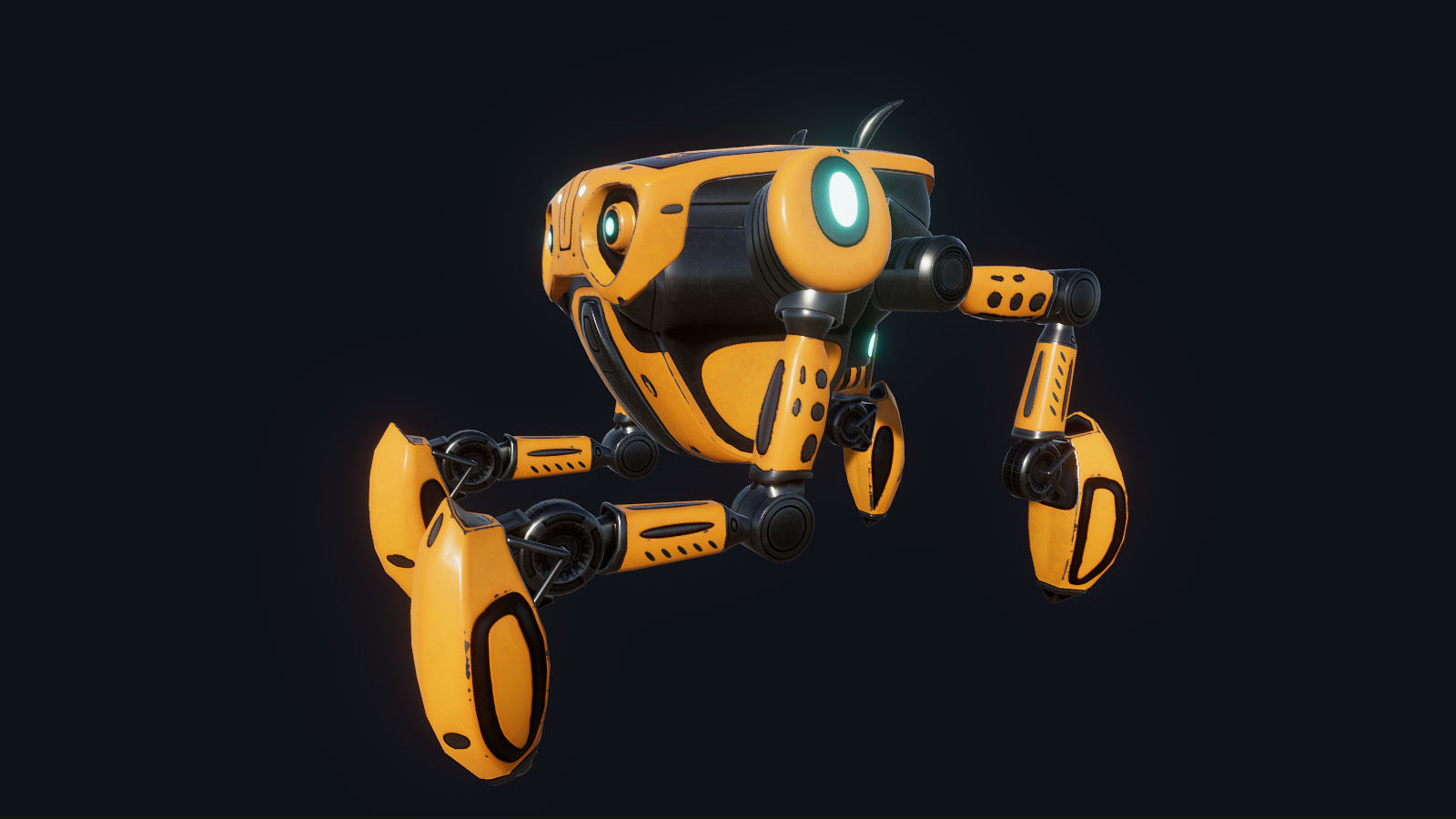Spider Insect Robots Low-poly 3D model_16