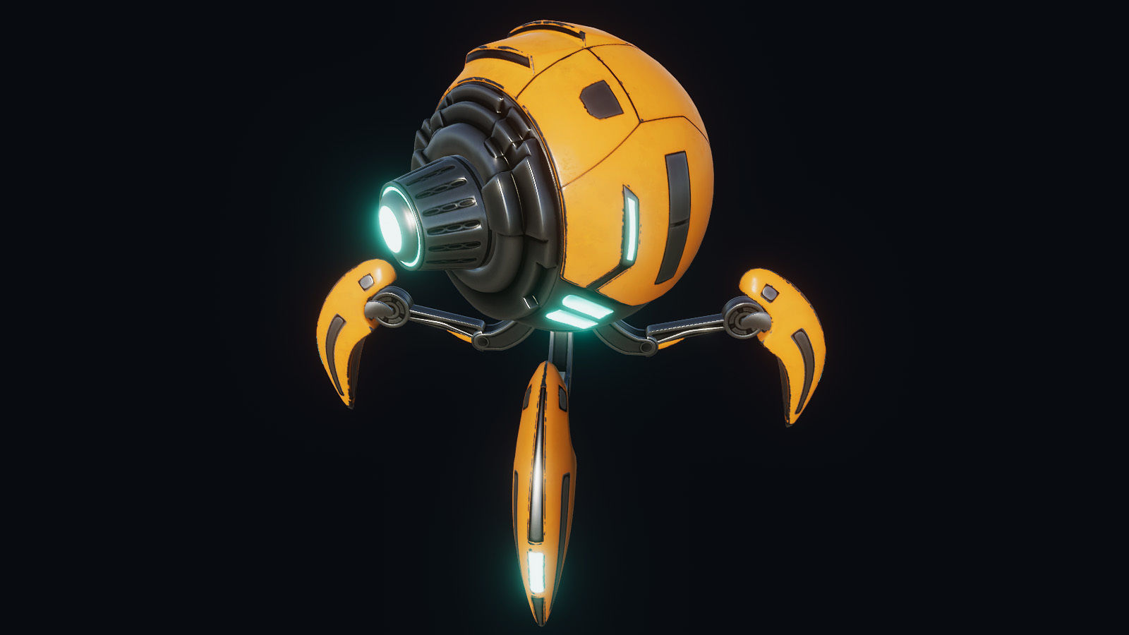 Spider Insect Robots Low-poly 3D model_14