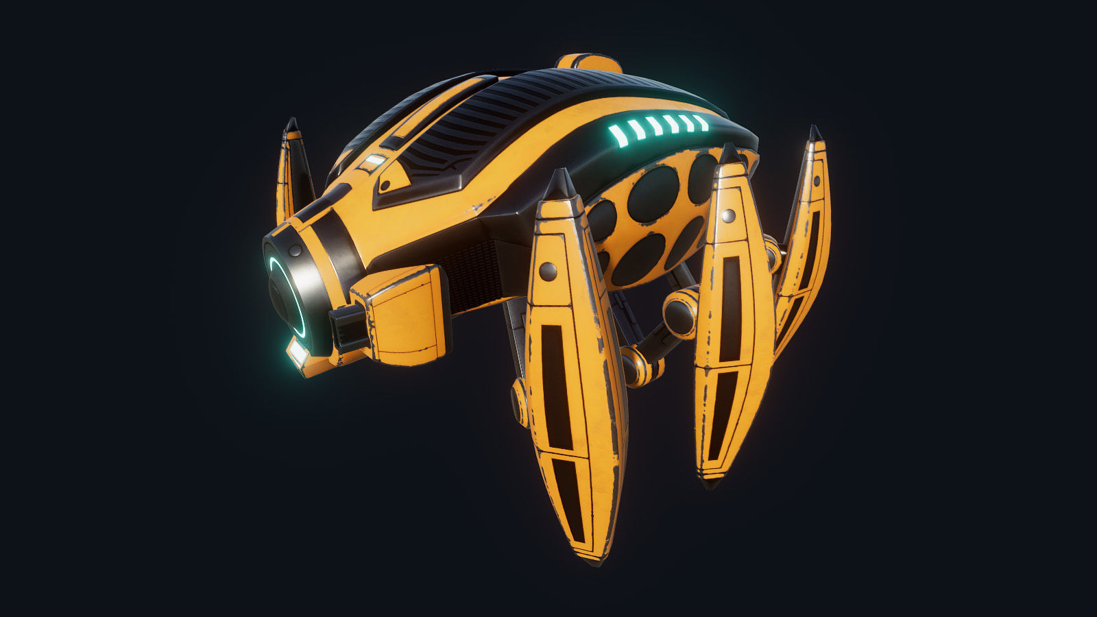 Spider Insect Robots Low-poly 3D model_9