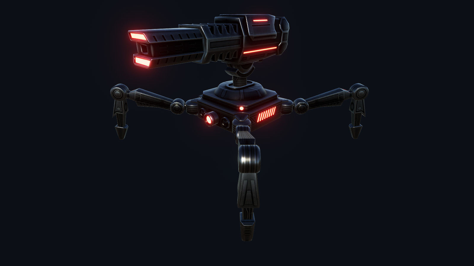 Spider Insect Robots Low-poly 3D model_11