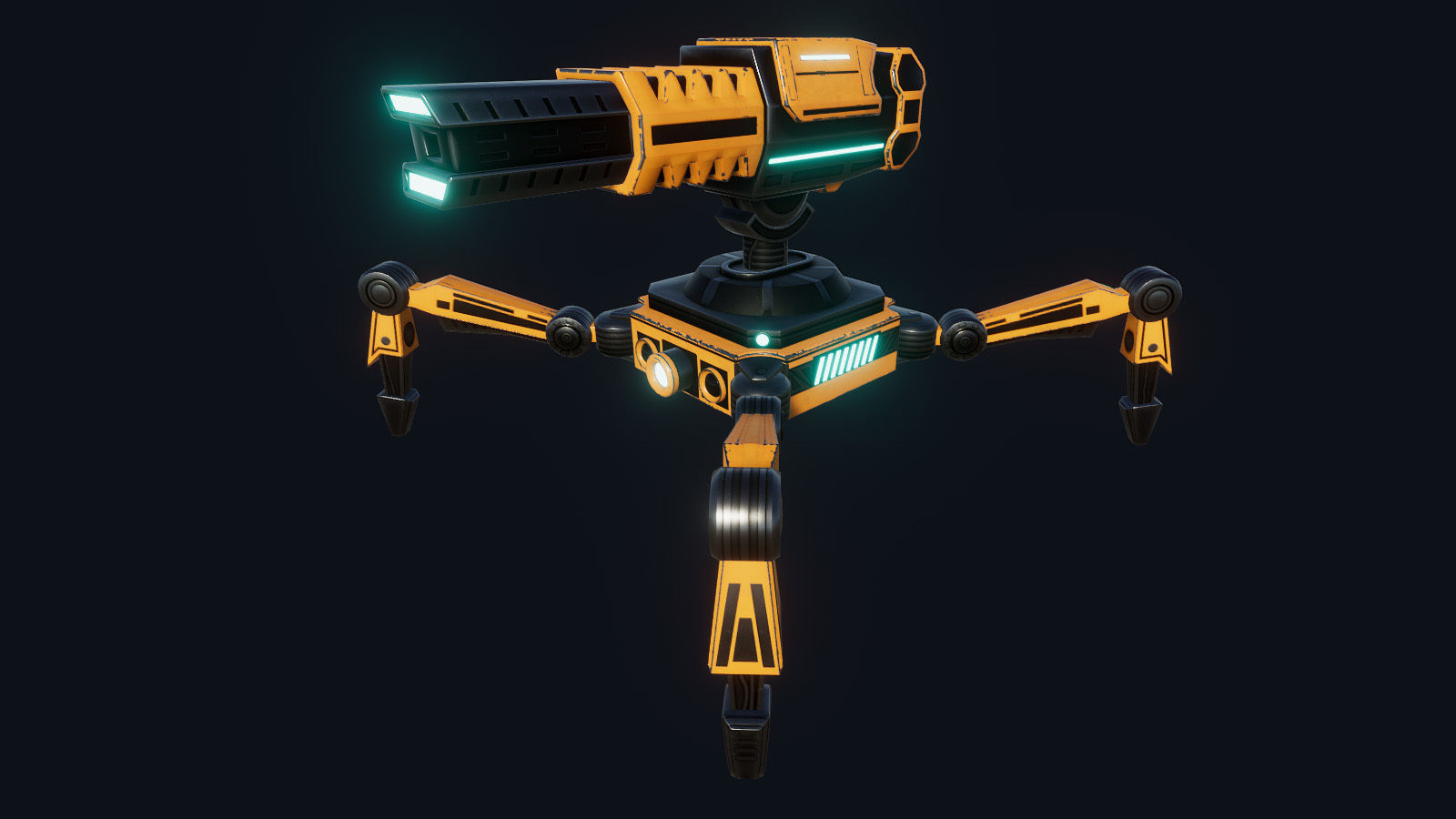 Spider Insect Robots Low-poly 3D model_12